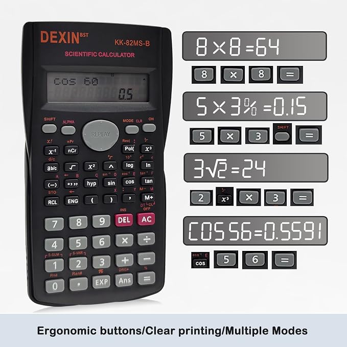 16 Pack 2 Line Engineering Scientific Calculator, Basic Construction - Image 3