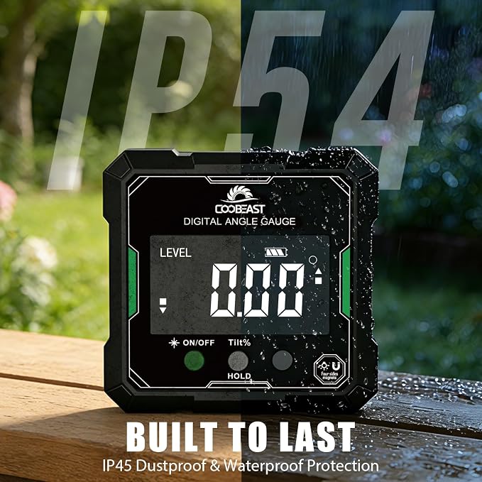 Digital Angle Finder with Green Laser, 4-side Magnetic Digital Laser Level - Image 6
