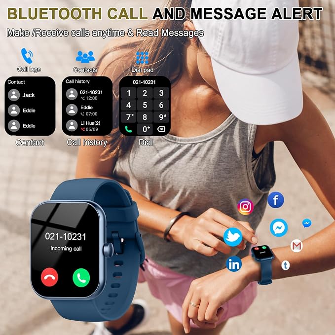 Jugeman Smart Watch for Men Answer/Make Calls, 1.96" Fitness Watch - Image 3