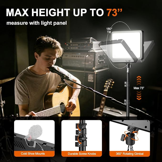 EMART LED Video Light Kit, 35W/3600lux Studio Lights - Image 6