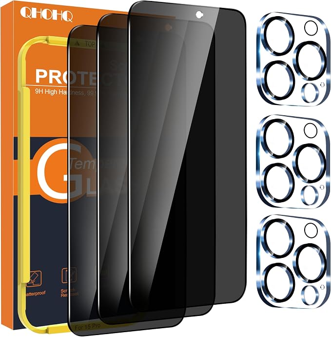 QHOHQ 3 Pack Privacy Screen Protector by QHOHQ