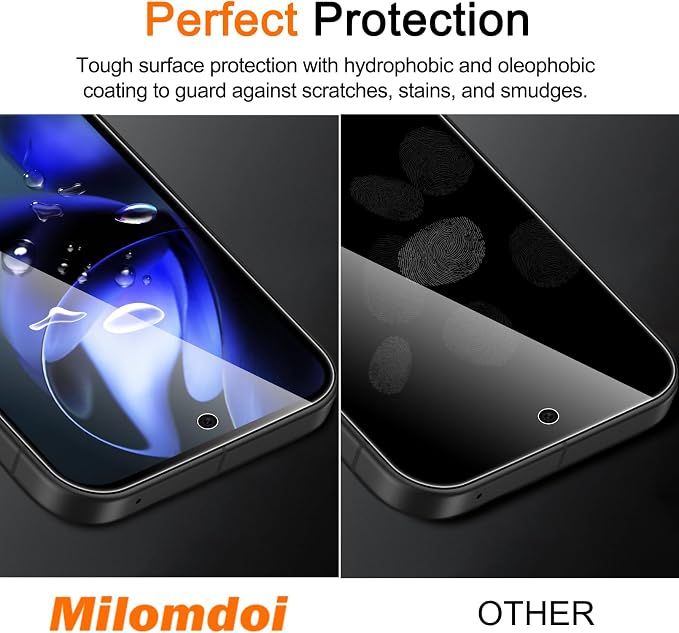 Milomdoi 3 Pack Tempered Glass for Google Pixel 9A Screen Protector - Image 5