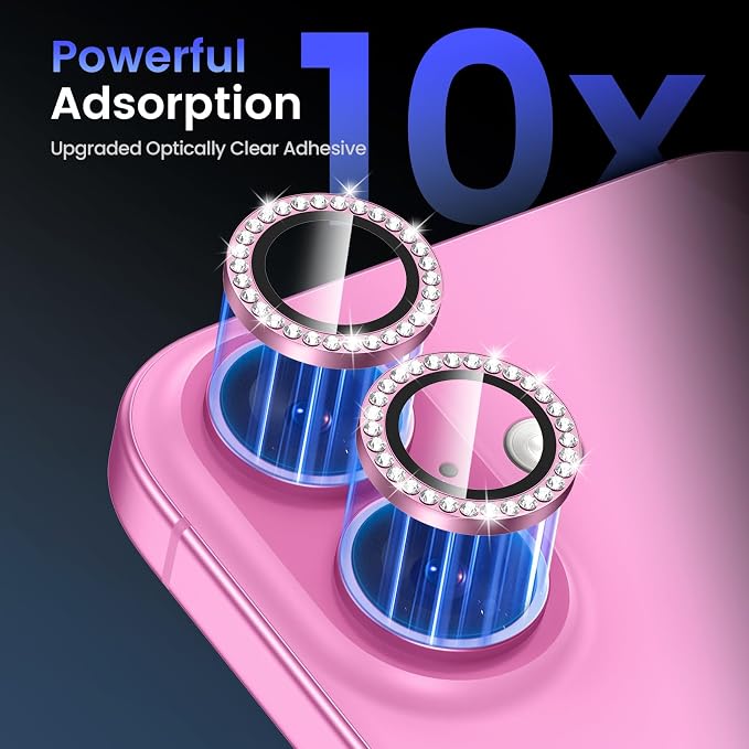 Tensea for iPhone 16 / iPhone 16 Plus Camera Lens Protector, 9H Tempered Glass - Image 6