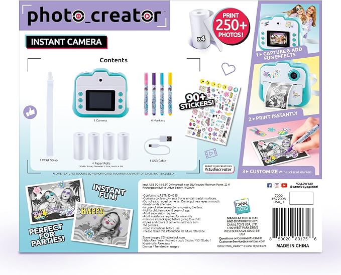 Canal Toys Photo Creator Instant Print Camera – Photo, Selfie and Video – - Image 3