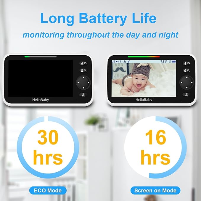HelloBaby Upgrade 5’’ Baby Monitor - Image 4