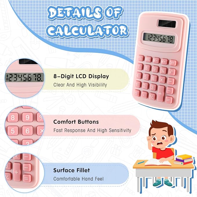 LEIFIDE 24 Pack Pocket Calculator Small Bulk Basic 4 Function Calculator 8 - Image 2