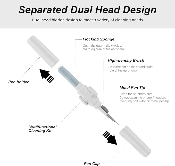 360° Rotating Cleaner Kit for Airpods Pro 1 2 3 Multi-Function Cleaning Pen - Image 7
