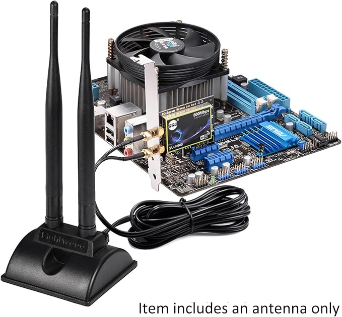 Eightwood WiFi Antenna with RP-SMA Male Connector, 2.4GHz 5GHz Dual Band - Image 4