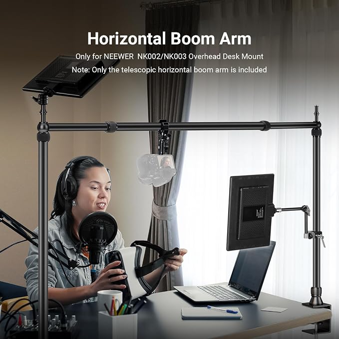 NEEWER 2.8-4.9ft Horizontal Boom Arm Only - Image 2