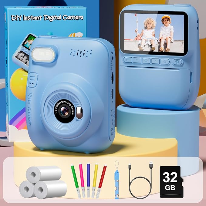 Kids Camera Instant Print, 3.0" HD 32MP Birthday Gifts - Image 7