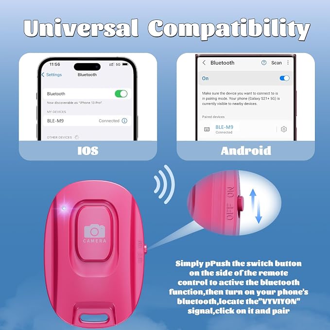 MAIRAN Rechargeable Wireless Camera Remote Shutter - Image 4