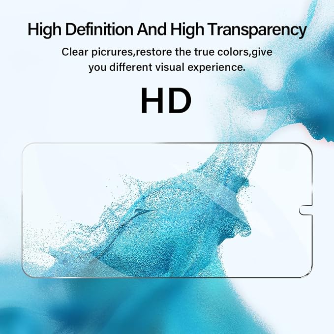 BIGFACE Galaxy S22 Plus Tempered Glass Screen Protector, 2 Pack, Anti-Scratch - Image 6