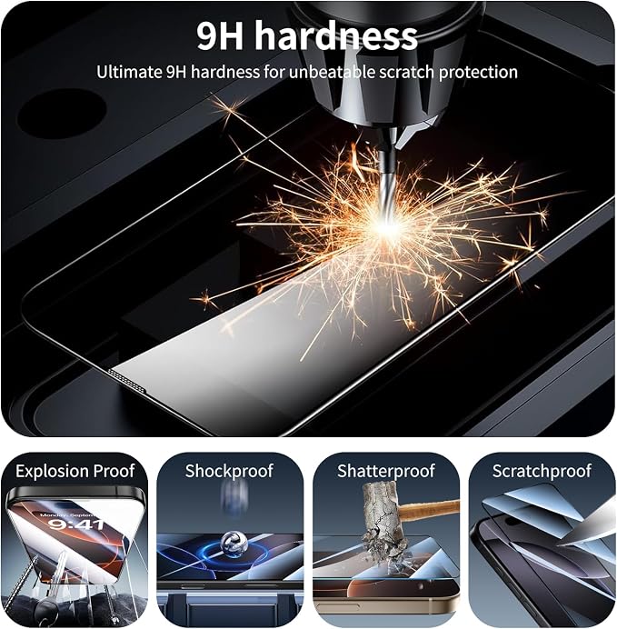 3+1-Pack, Screen Protector for iPhone 17e/16e/13 Pro/13/14 - Image 4