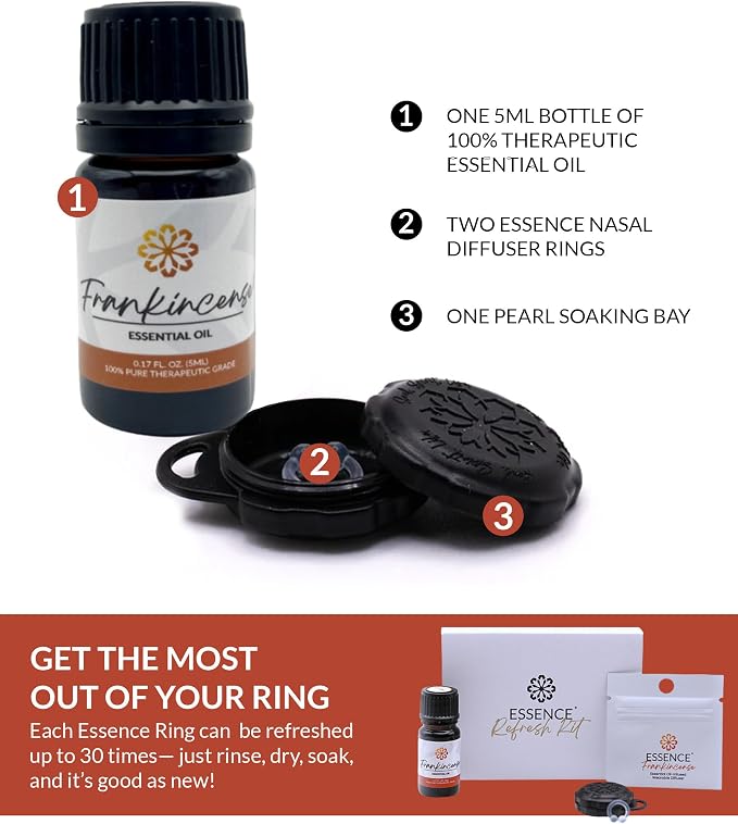 Essence Wearable Aromatherapy Nasal Diffuser – Frankincense Essential Oil Nose - Image 4