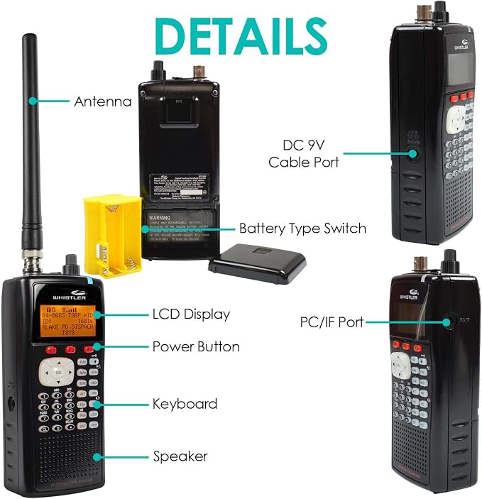 Whistler WS1040 Handheld Digital Scanner – P25 Phase I, Same Weather Alerts - Image 5