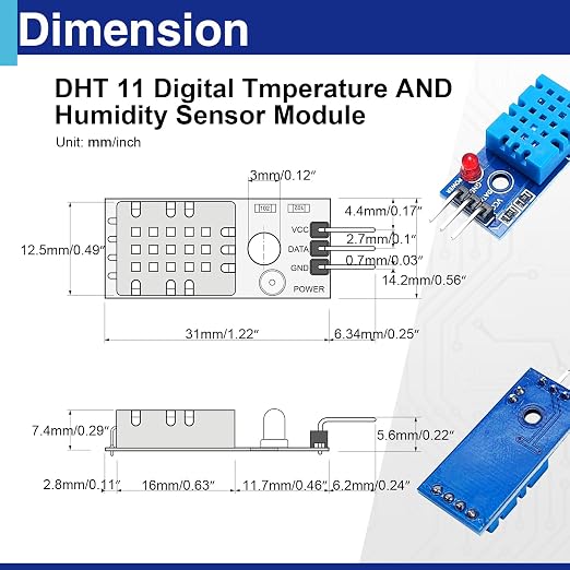 6 Set Digital Temperature and Humidity Sensor Modules, Compatible - Image 2