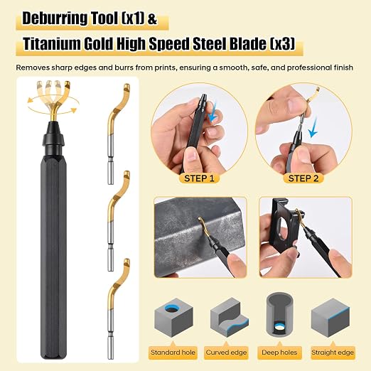 3D Printer Tool Kit, Premium Black & Gold 40-Piece 3D Printing Tool Set - Image 4