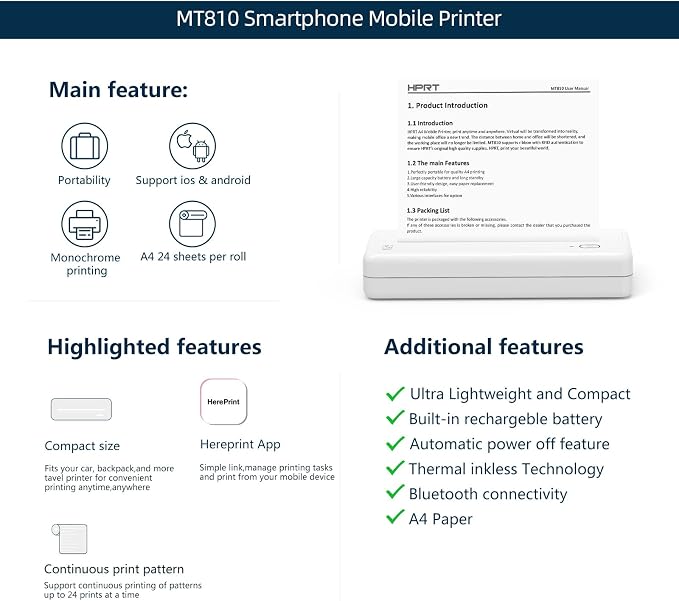 HPRT Wireless Portable Printer - Image 6