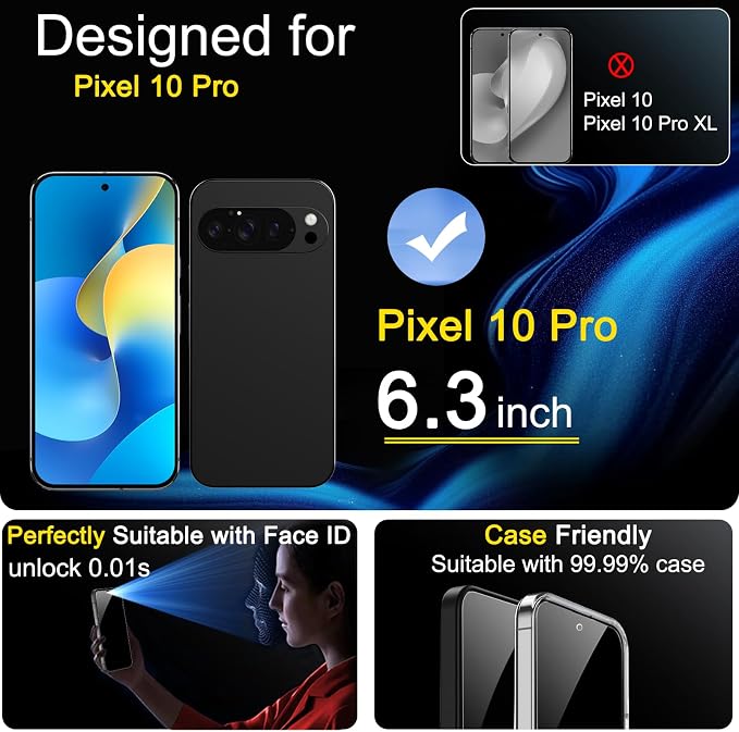 Ferilinso 3 Pack Privacy Screen Protector - Image 2