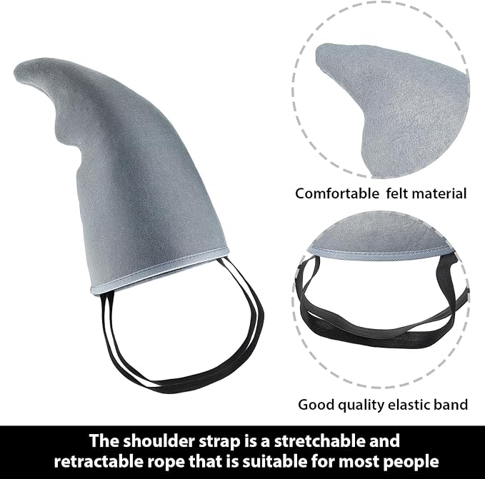 Aoriher 8 Packs Halloween Shark Fin Costume, Shark Fin Accessory Easy to Wear - Image 3
