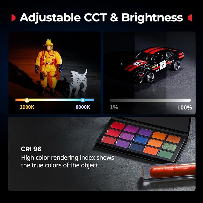 SmallRig RF 05B Portable LED Photography Flashlight 1900K-8000K, 2600mAh 5W-8W - Image 2