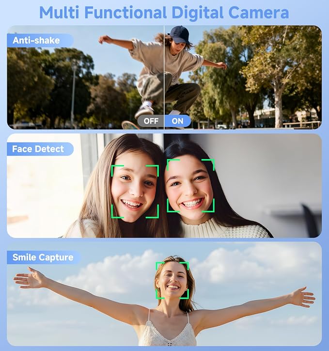Digital Camera, 56MP Dual-Screen Point and Shoot Camera - Image 5