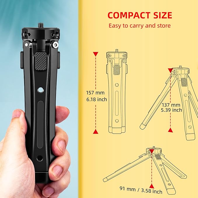 Zeadio Heavy Duty Metal Camera Tripod Stand - Image 5