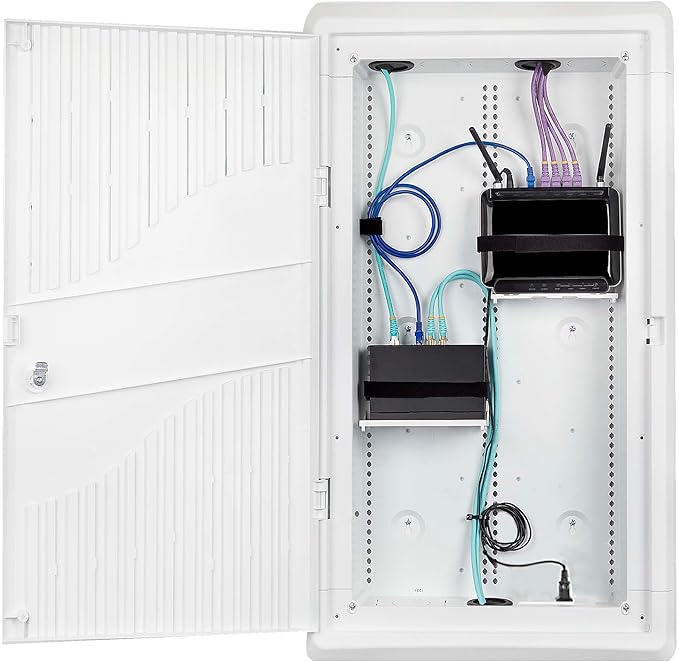 StarTech.com 28-Inch Wall-Mount Media Enclosure, Cable Management Box - Image 2