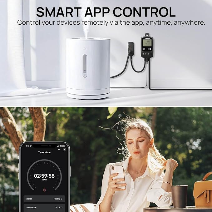 TURBRO Smart Temperature Controller Heating Cooling, WiFi-Enabled Thermostat - Image 5