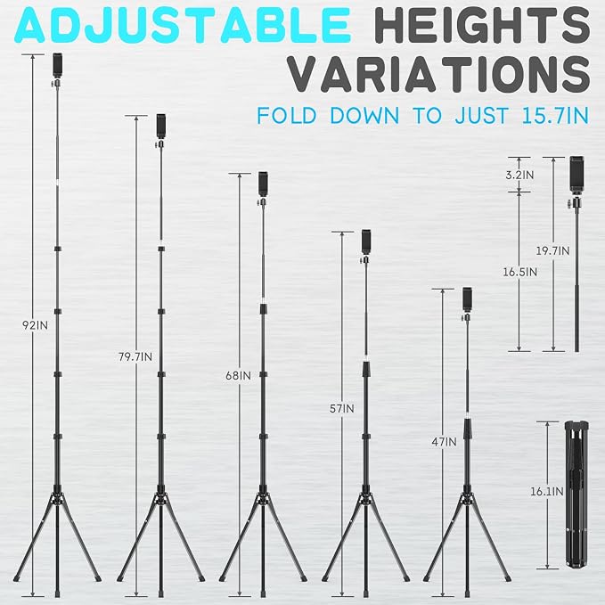 UBeesize 92’’ Cell Phone Tripod Stand - Image 3