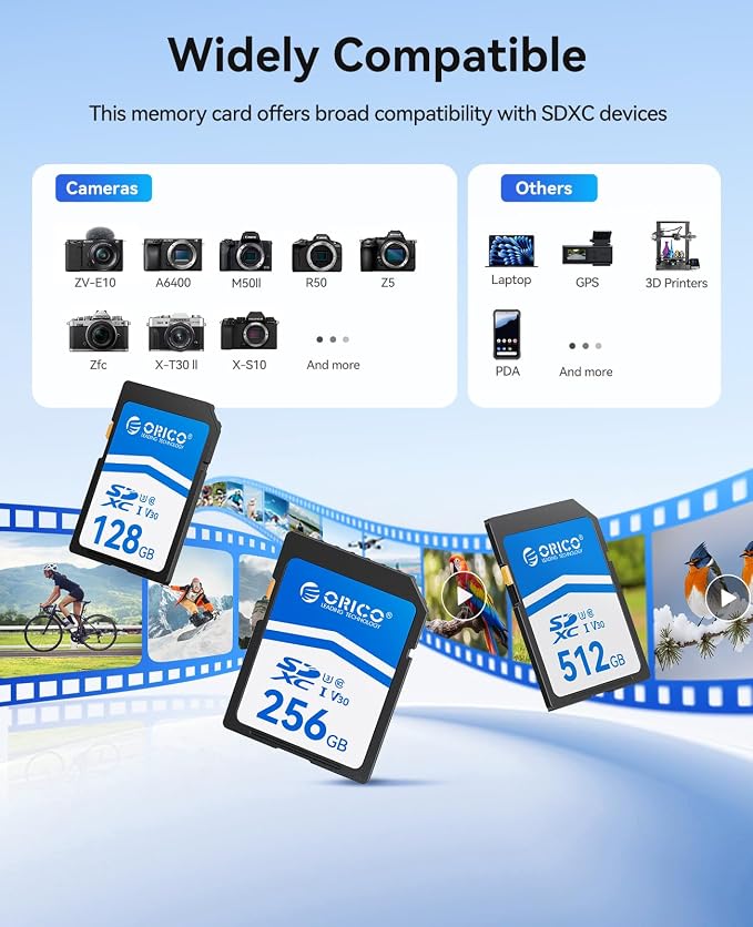 ORICO 64GB SDXC UHS-I Memory Card, 4K Full HD, 4K Video SD Card - Image 5