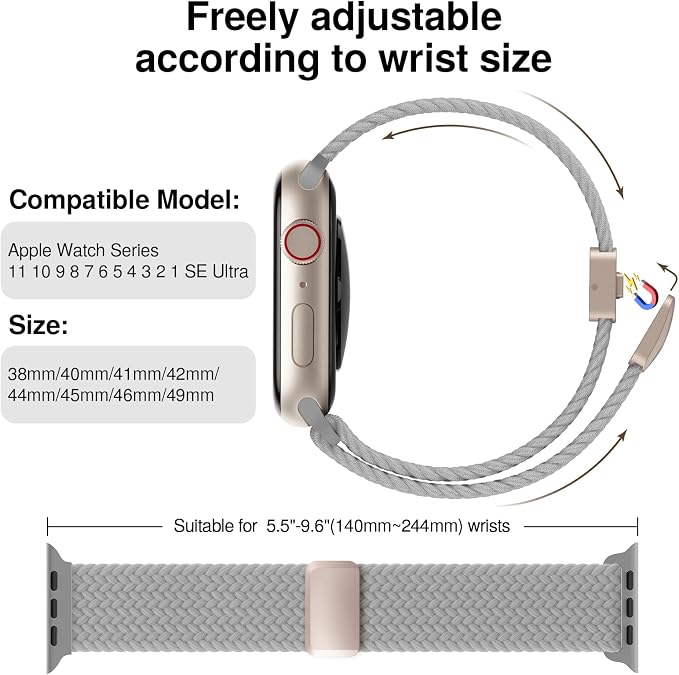 Braided Stretchy Band Compatible - Image 2