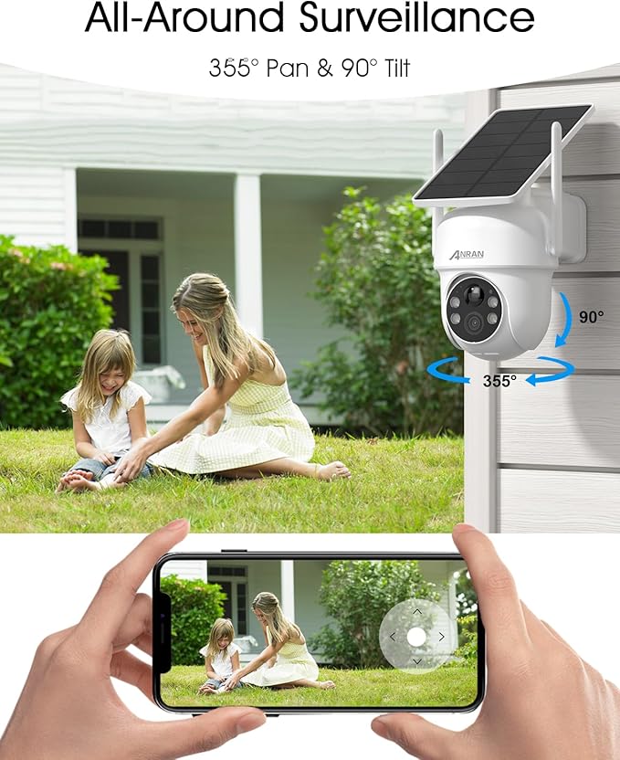 ANRAN Solar Security Cameras Wireless Outdoor, 2K Cameras - Image 3