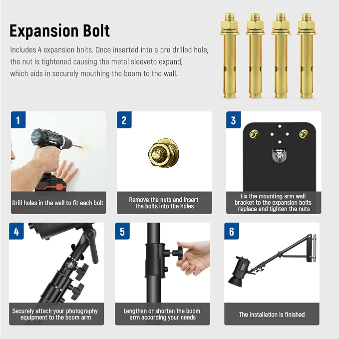 Neewer Wall Mounting Triangle Boom Arm - Image 6