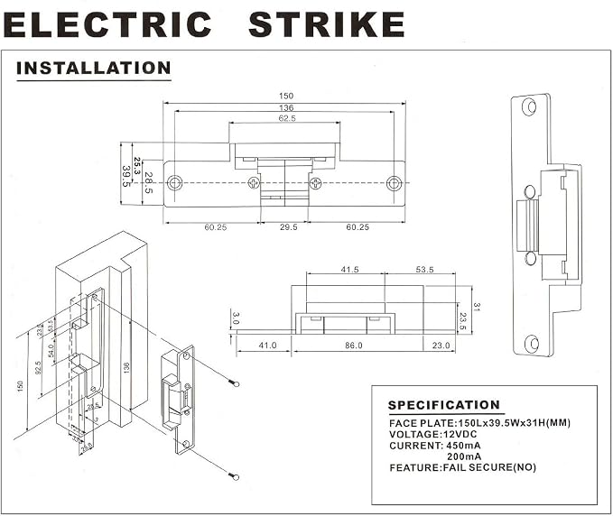 RFID Keypad Access Control System Card or PIN Code Open 4 Doors Strike Lock - Image 5