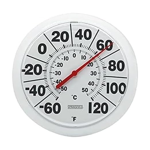 Springfield Indoor Outdoor Big and Bold Dial Thermometer, Wireless Thermometer by Springfield