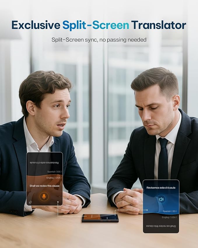 iFLYTEK AI Language Translator Device — 60 Languages, Real-Time Split-Screen & - Image 2