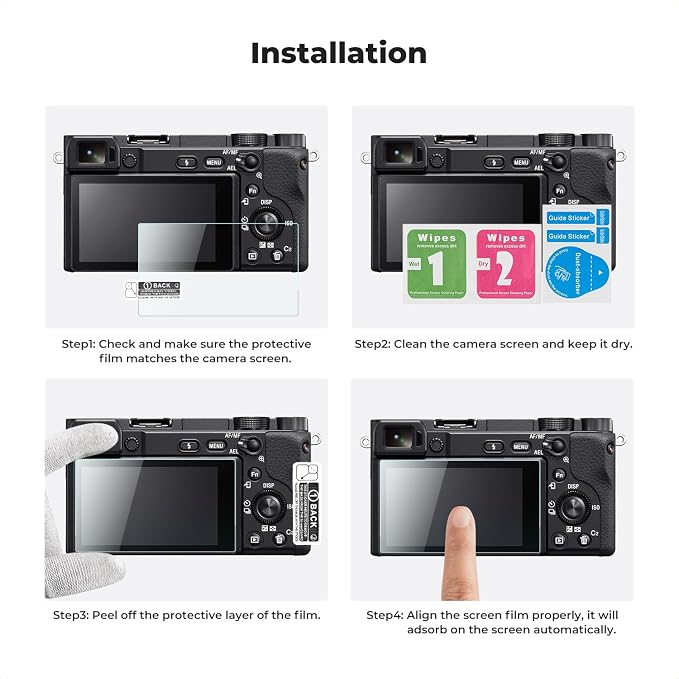 K&F CONCEPT 3pcs Screen Protector & Hot Shoe Cover Compatible - Image 5