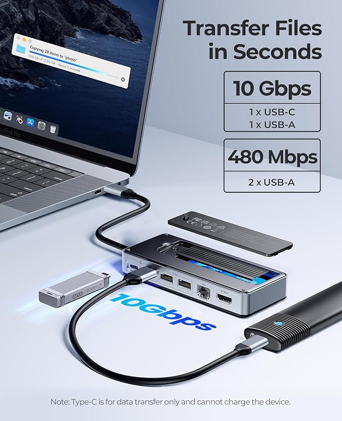 ORICO 8-in-1 USB C Docking Station - Image 6