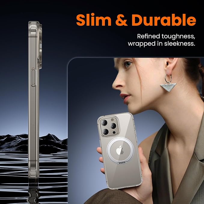toushion 3 in 1 for iPhone 15 Pro Max Case Stand |Build in Kickstand, Screen - Image 6
