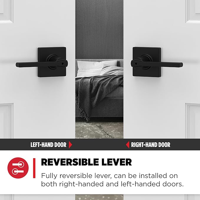 Kwikset Casey Hallway Passage and Bed/Bath Privacy Door Handle 2 Pack, 1 Pack - Image 3
