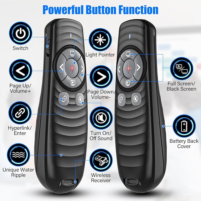 2-in-1 USB TYPE-C Presentation Clicker wireless Presenter Remote Clicker - Image 2