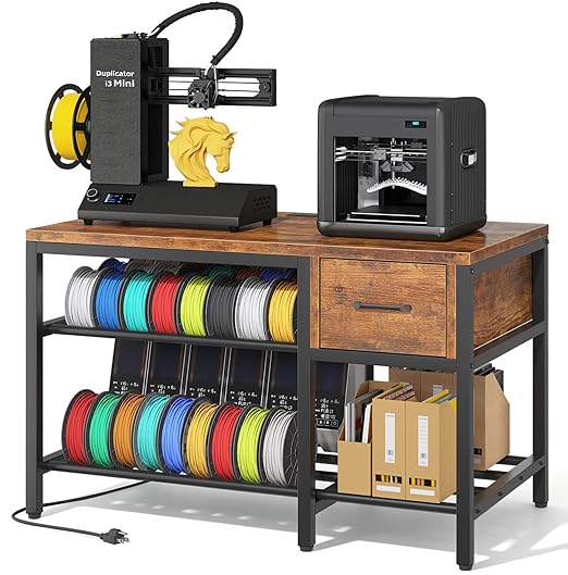 3D Printer Stand with Filament Storage – Heavy Duty Metal 3D Printer Table with by Anrigeail