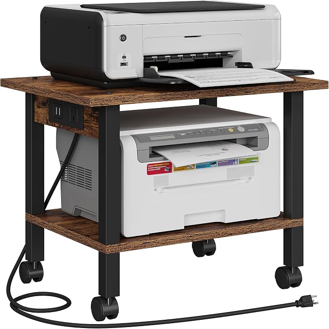 TUTOTAK 2 Tier Printer Stand, Rolling Printer Cart by ChoosetutotakFurnitureBuildYourCozyHome