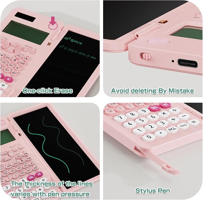 Rechargeable ROATEE 991ES MAX Scientific Calculators, CalcNote Multiview 4-Line - Image 2