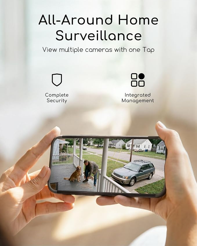 COOAU 4MP Security Cameras Wireless Outdoor​​, Faster Charging Solar Powered - Image 7