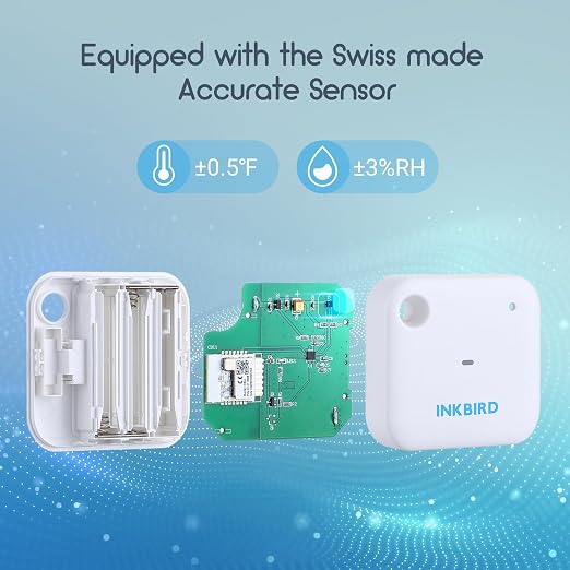INKBIRD WiFi Thermometer Hygrometer Monitor, Smart Temperature Humidity Sensor - Image 2