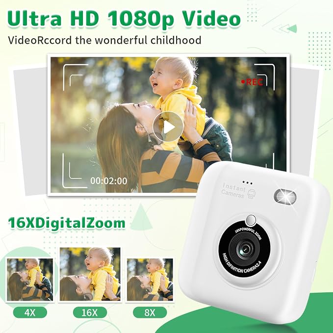 Instant Print Camera for Kids, Christmas Birthday Gifts for Girls Boys - Image 4