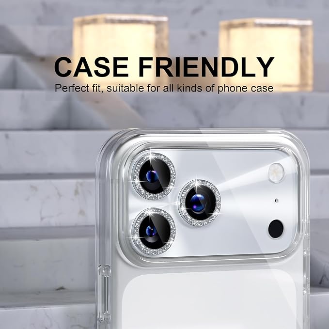 Choiche Compatible for iPhone 17 Pro Camera Lens Protector, Bling Camera Cover - Image 4