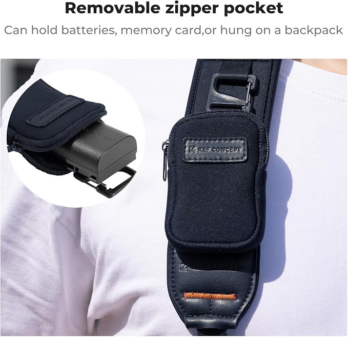 K&F CONCEPT Camera Neck Strap for Photographers, Soft Neoprene Adjustable - Image 6